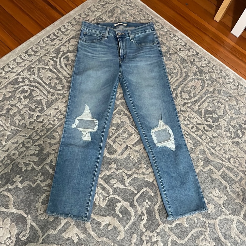 Levi’s 724 high rise straight crop jeans